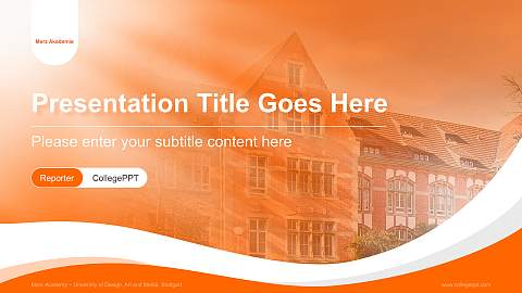 Merz Academy – University of Design, Art and Media, Stuttgart Lecture Sharing and Networking Event PPT Template