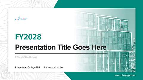 MSH Medical School Hamburg Academic Presentation/Research Findings Report PPT Template