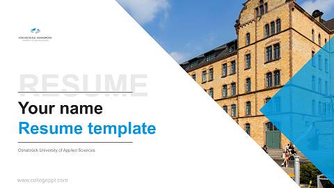 Osnabrück University of Applied Sciences Resume PPT Template