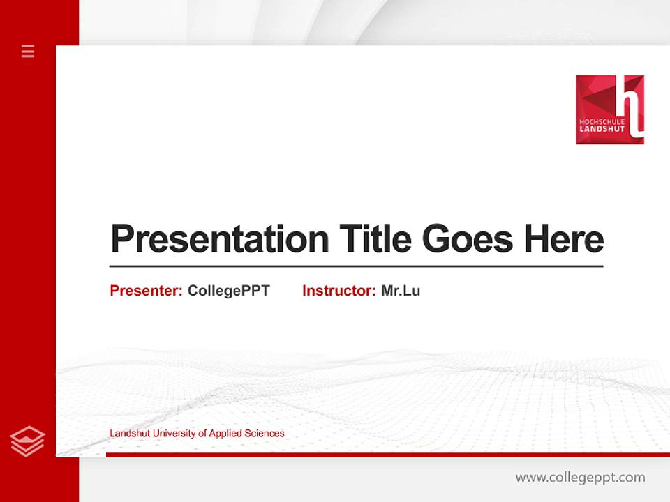 Landshut University of Applied Sciences Thesis Proposal/Graduation Defense PPT Template4:3 ratio PPT effect preview image5