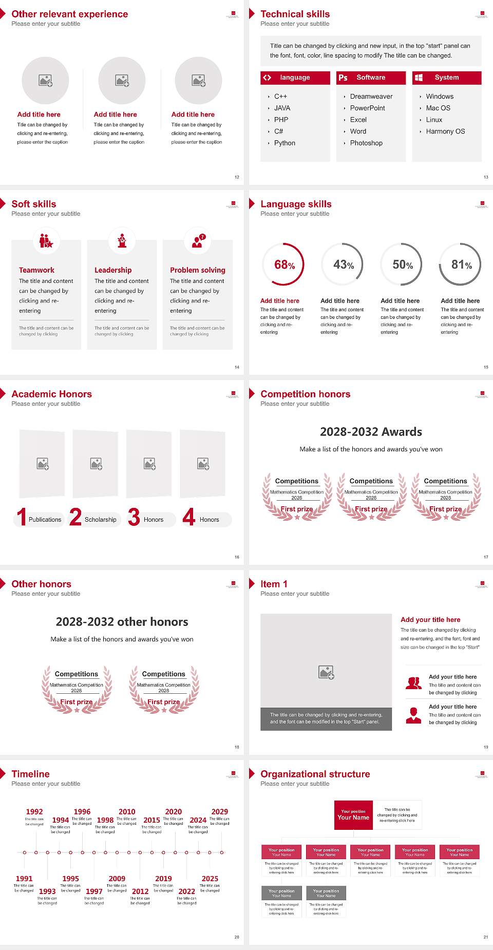 Johannes Gutenberg University Mainz Resume PPT Template4:3 ratio PPT effect preview image3