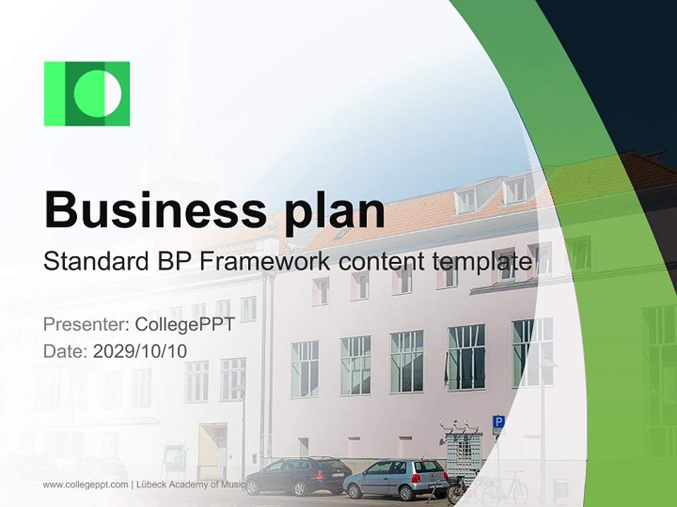 Lübeck Academy of Music Competition/Entrepreneurship Contest PPT Template4:3 ratio PPT effect preview image9