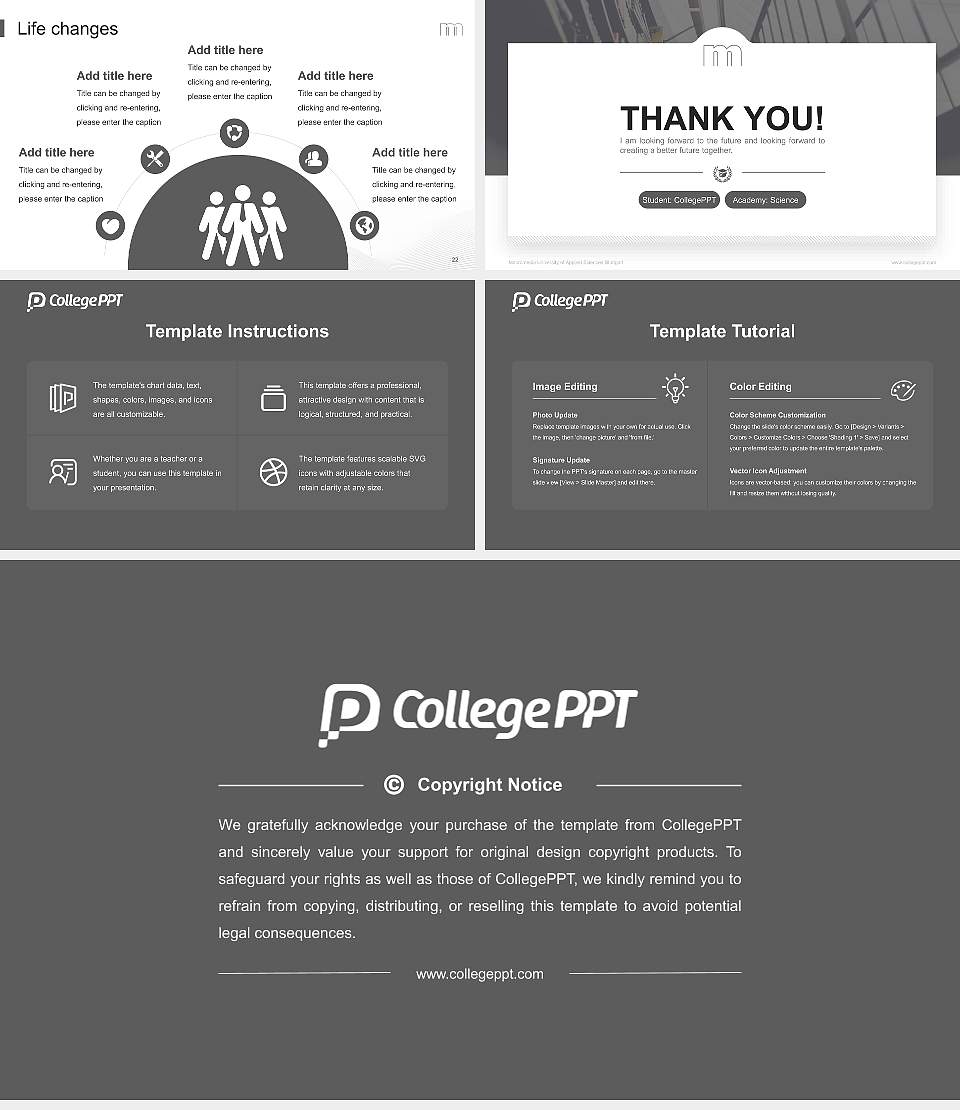 Macromedia University of Applied Sciences Stuttgart National Scholarship Defense PPT Template16:9 ratio PPT effect preview image4