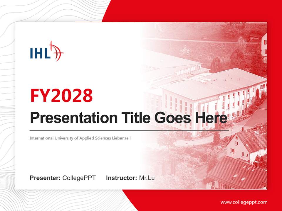 International University of Applied Sciences Liebenzell Academic Presentation/Research Findings Report PPT Template4:3 ratio PPT effect preview image5