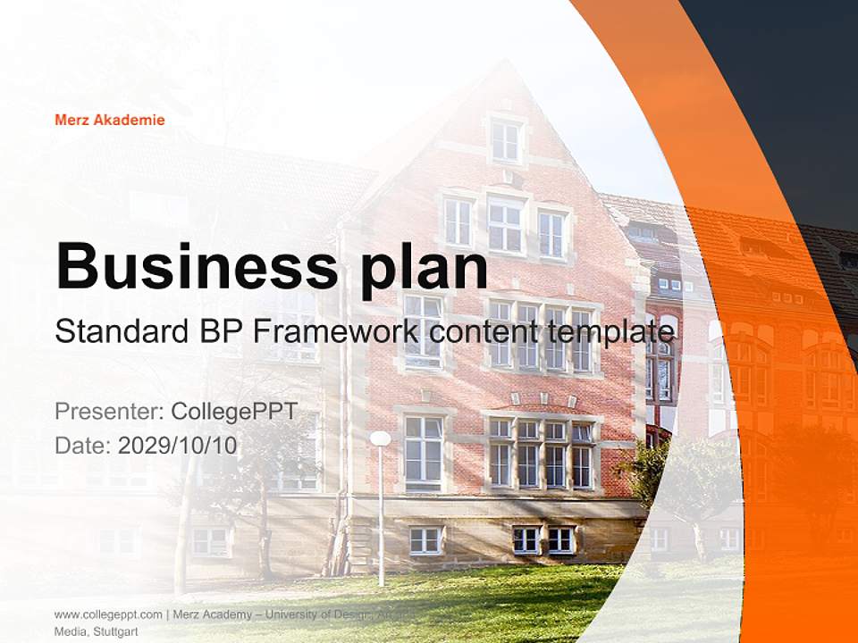 Merz Academy – University of Design, Art and Media, Stuttgart Competition/Entrepreneurship Contest PPT Template4:3 ratio PPT effect preview image9