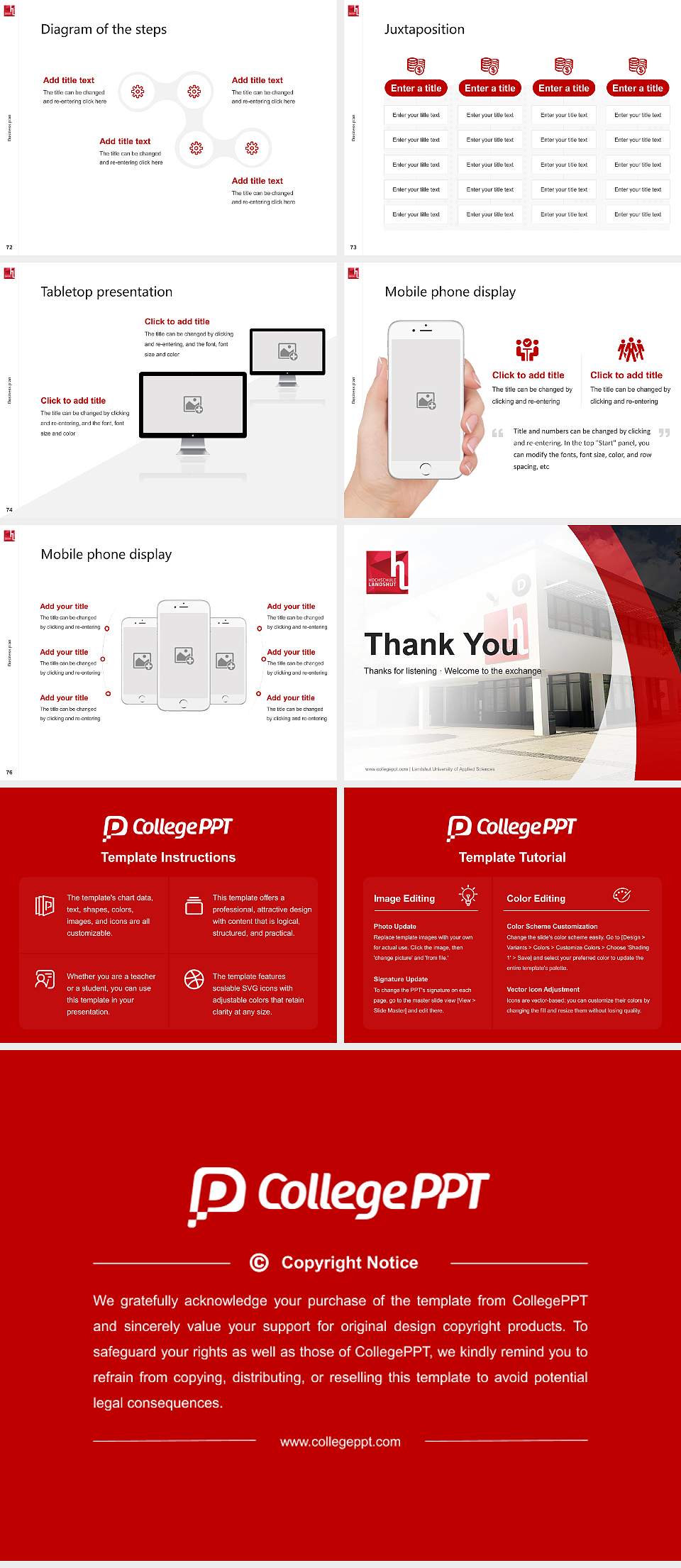 Landshut University of Applied Sciences Competition/Entrepreneurship Contest PPT Template4:3 ratio PPT effect preview image9