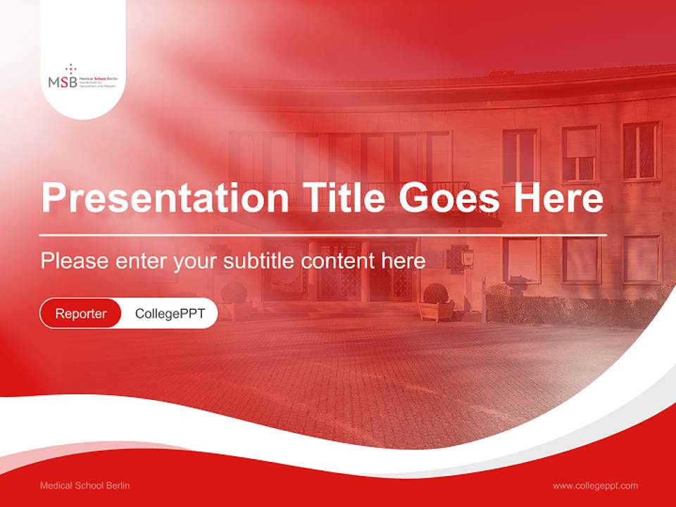 Medical School Berlin Lecture Sharing and Networking Event PPT Template4:3 ratio PPT effect preview image4