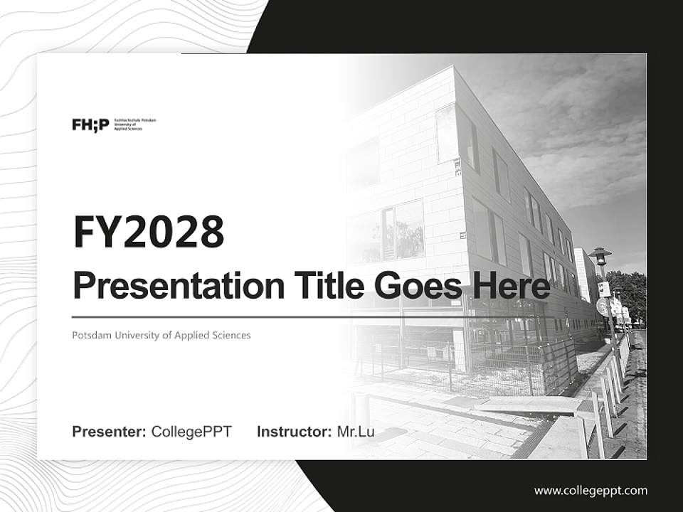 Potsdam University of Applied Sciences Academic Presentation/Research Findings Report PPT Template4:3 ratio PPT effect preview image5