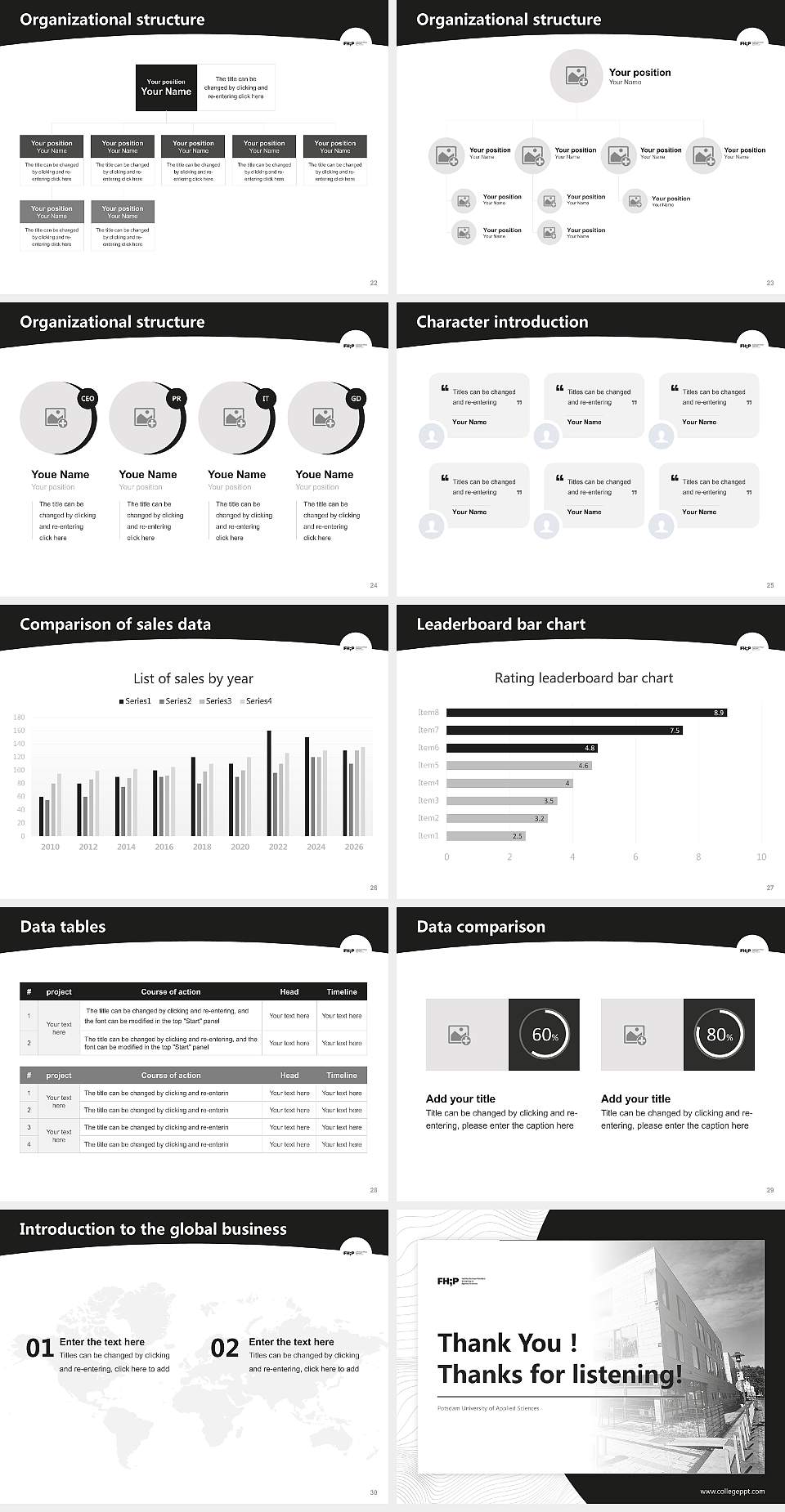 Potsdam University of Applied Sciences Academic Presentation/Research Findings Report PPT Template4:3 ratio PPT effect preview image4