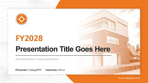 Northern Business School – University of Applied Sciences Academic Presentation/Research Findings Report PPT Template
