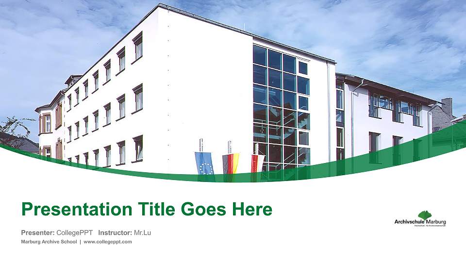 Marburg Archive School Course/Courseware Creation PPT Template16:9 ratio PPT effect preview image1