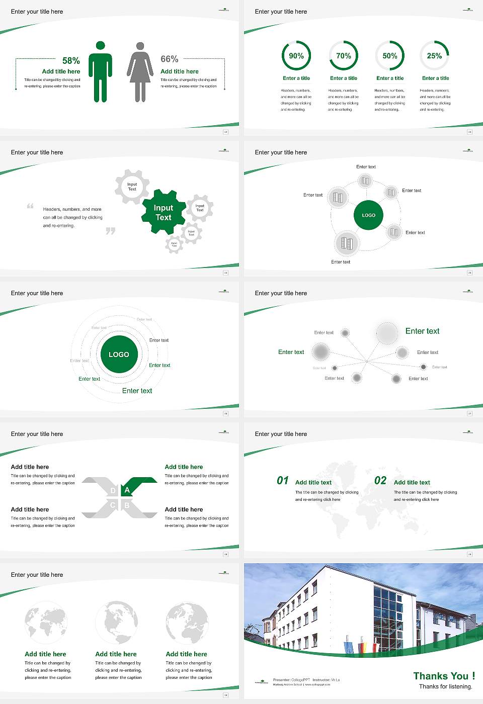 Marburg Archive School Course/Courseware Creation PPT Template16:9 ratio PPT effect preview image4