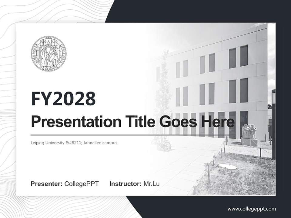 Leipzig University – Jahnallee campus Academic Presentation/Research Findings Report PPT Template4:3 ratio PPT effect preview image5