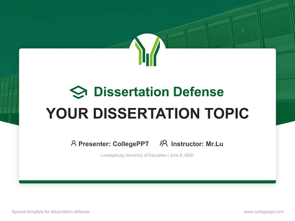 Ludwigsburg University of Education Graduation Thesis Defense PPT Template4:3 ratio PPT effect preview image7