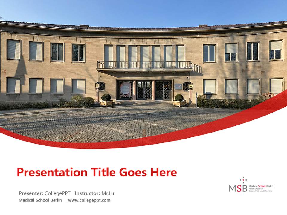 Medical School Berlin Course/Courseware Creation PPT Template4:3 ratio PPT effect preview image5