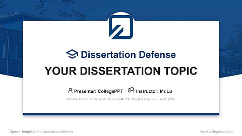 Ostfalia University of Applied Sciences – Salzgitter campus Graduation Thesis Defense PPT Template