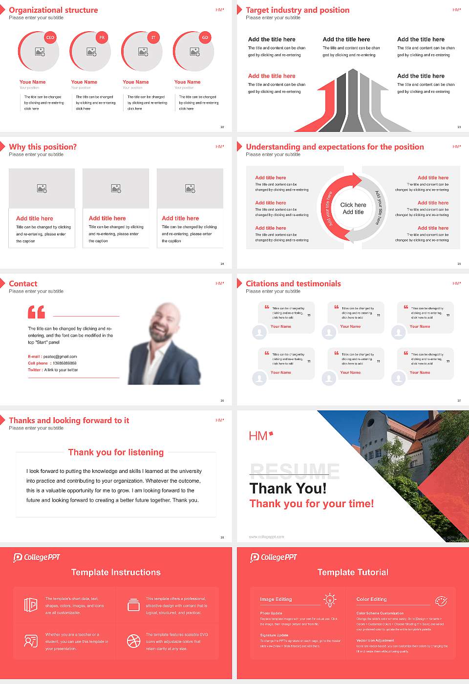 Munich University of Applied Sciences – Pasing campus Resume PPT Template16:9 ratio PPT effect preview image4