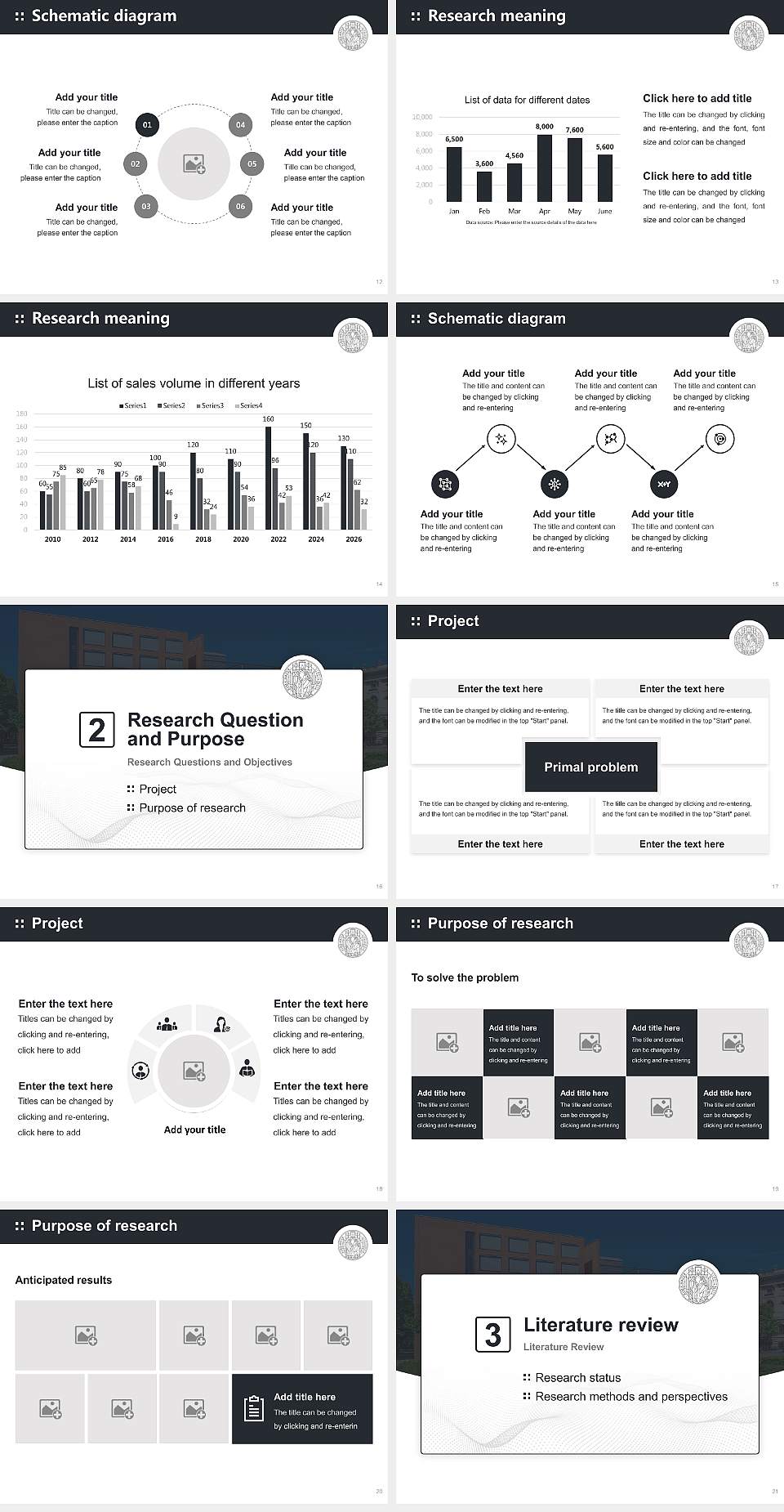 Leipzig University – Geisteswissenschaftliches Zentrum campus Graduation Thesis Defense PPT Template4:3 ratio PPT effect preview image3