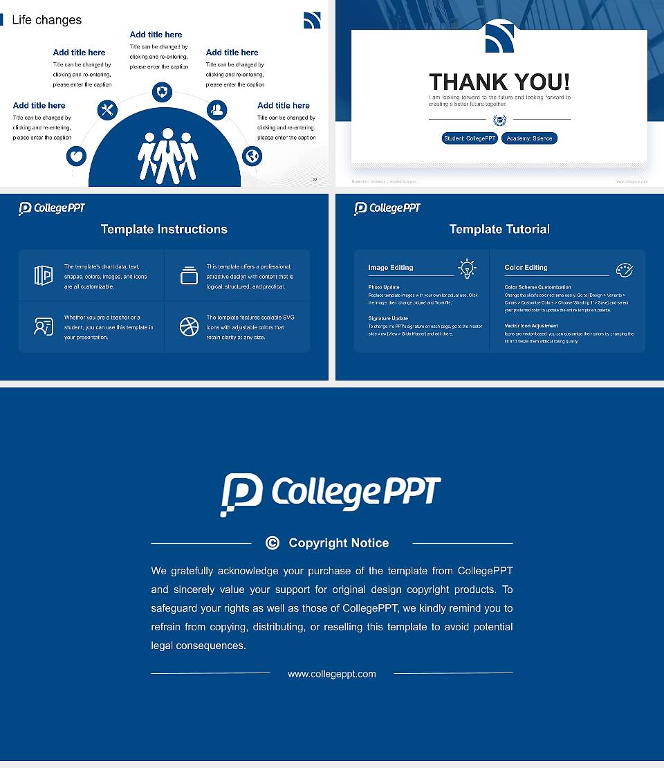 Niederrhein University of Applied Sciences National Scholarship Defense PPT Template16:9 ratio PPT effect preview image4