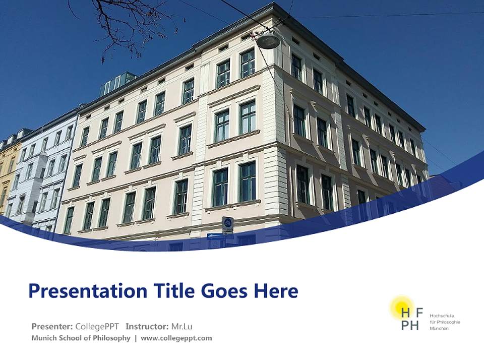 Munich School of Philosophy Course/Courseware Creation PPT Template4:3 ratio PPT effect preview image5