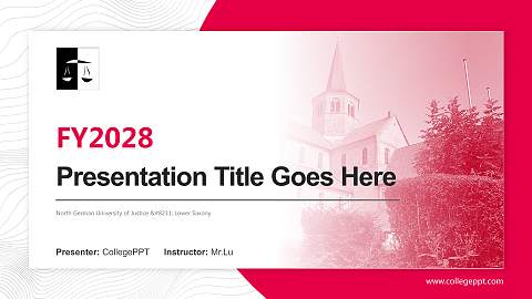 North German University of Justice – Lower Saxony Academic Presentation/Research Findings Report PPT Template