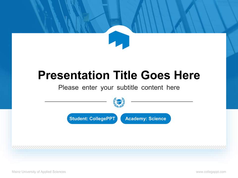 Mainz University of Applied Sciences National Scholarship Defense PPT Template4:3 ratio PPT effect preview image4