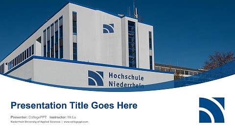 Niederrhein University of Applied Sciences Course/Courseware Creation PPT Template