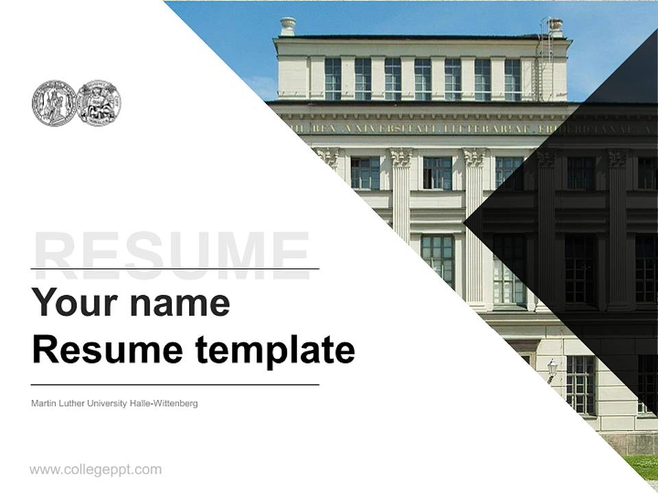 Martin Luther University Halle-Wittenberg Resume PPT Template4:3 ratio PPT effect preview image5
