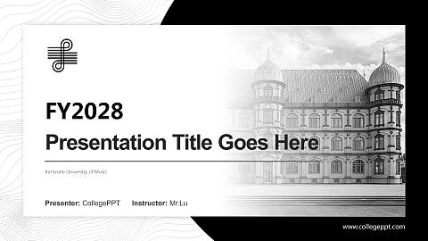 Karlsruhe University of Music Academic Presentation/Research Findings Report PPT Template