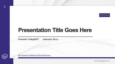 IB University of Health and Social Sciences Thesis Proposal/Graduation Defense PPT Template