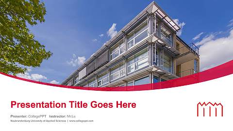 Neubrandenburg University of Applied Sciences Course/Courseware Creation PPT Template