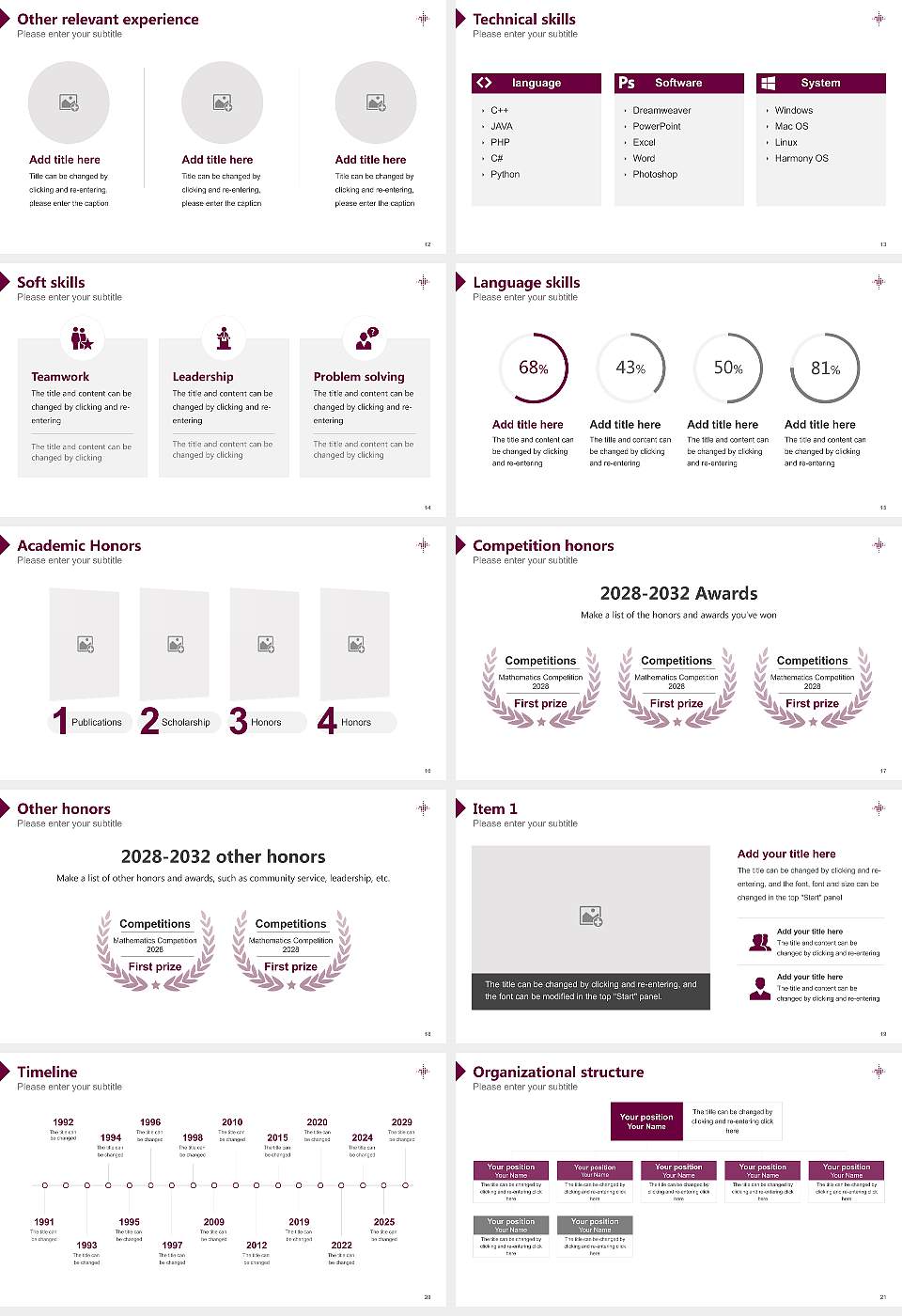 Protestant University of Applied Sciences Freiburg Resume PPT Template16:9 ratio PPT effect preview image3