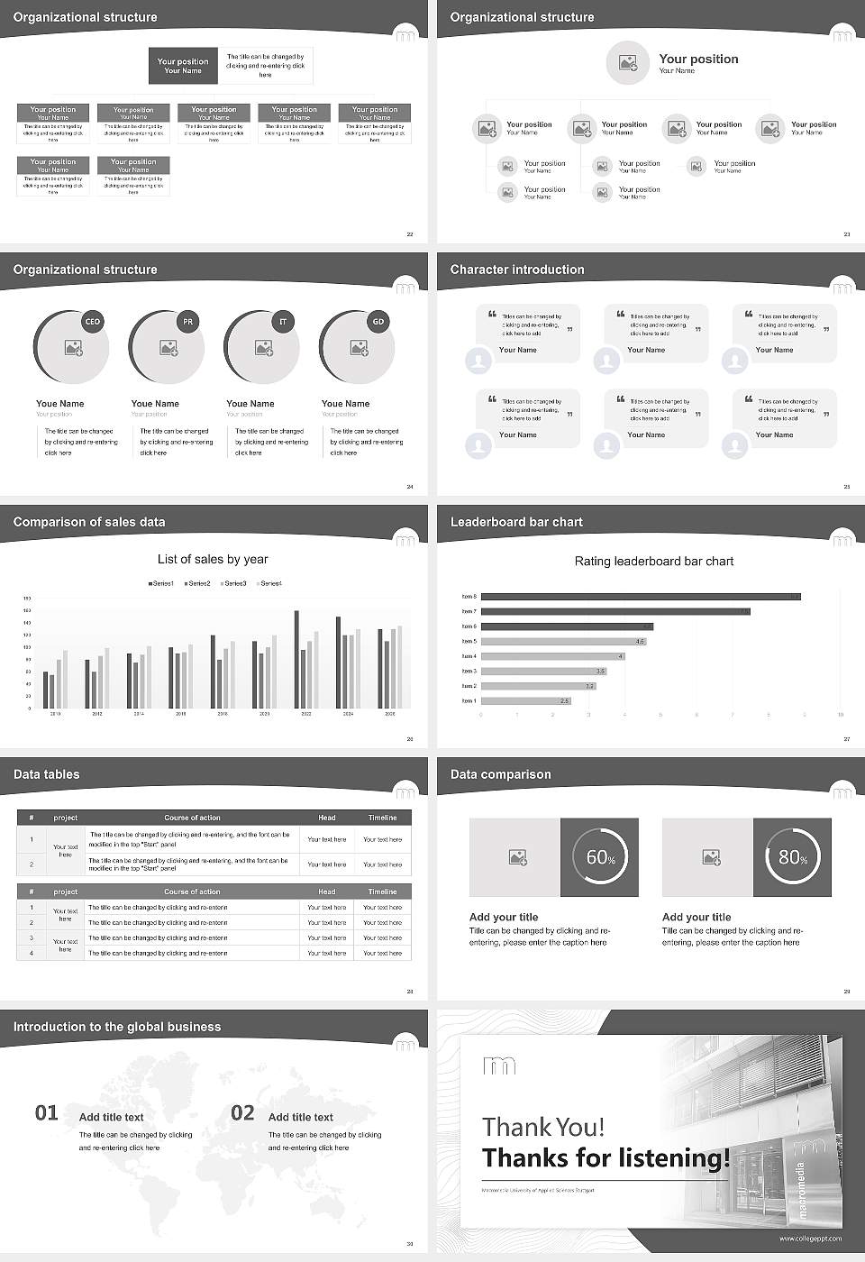 Macromedia University of Applied Sciences Stuttgart Academic Presentation/Research Findings Report PPT Template16:9 ratio PPT effect preview image4