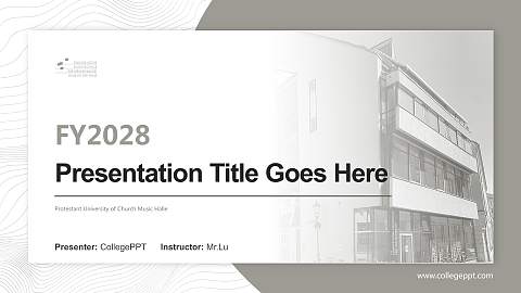 Protestant University of Church Music Halle Academic Presentation/Research Findings Report PPT Template