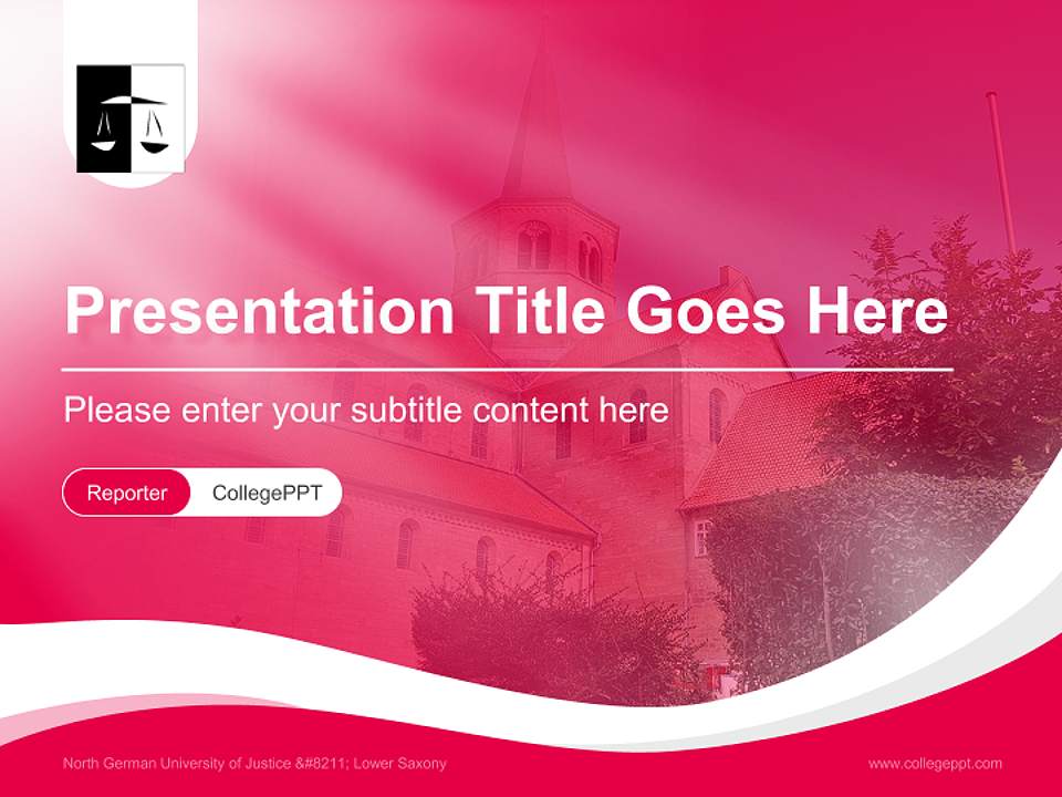 North German University of Justice – Lower Saxony Lecture Sharing and Networking Event PPT Template4:3 ratio PPT effect preview image4