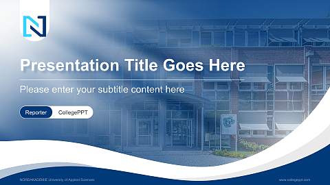 NORDAKADEMIE University of Applied Sciences Lecture Sharing and Networking Event PPT Template