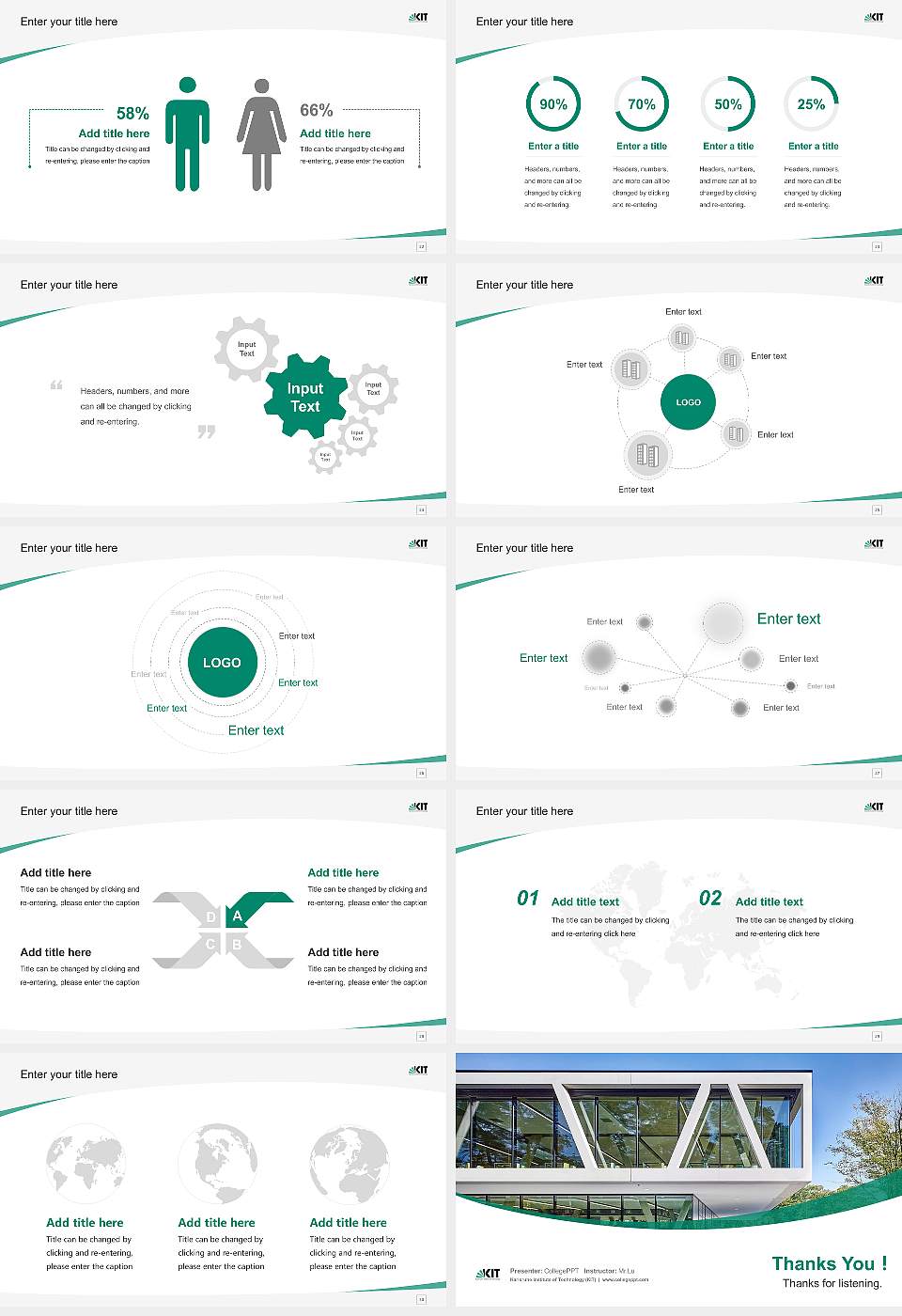 Karlsruhe Institute of Technology (KIT) Course/Courseware Creation PPT Template16:9 ratio PPT effect preview image4
