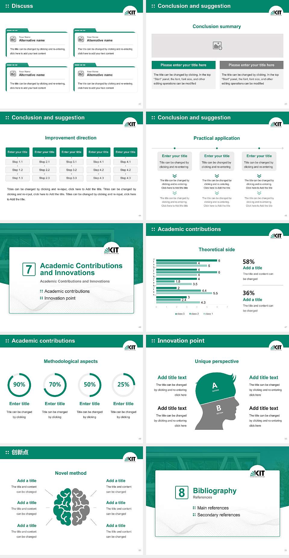 Karlsruhe Institute of Technology (KIT) Graduation Thesis Defense PPT Template4:3 ratio PPT effect preview image6