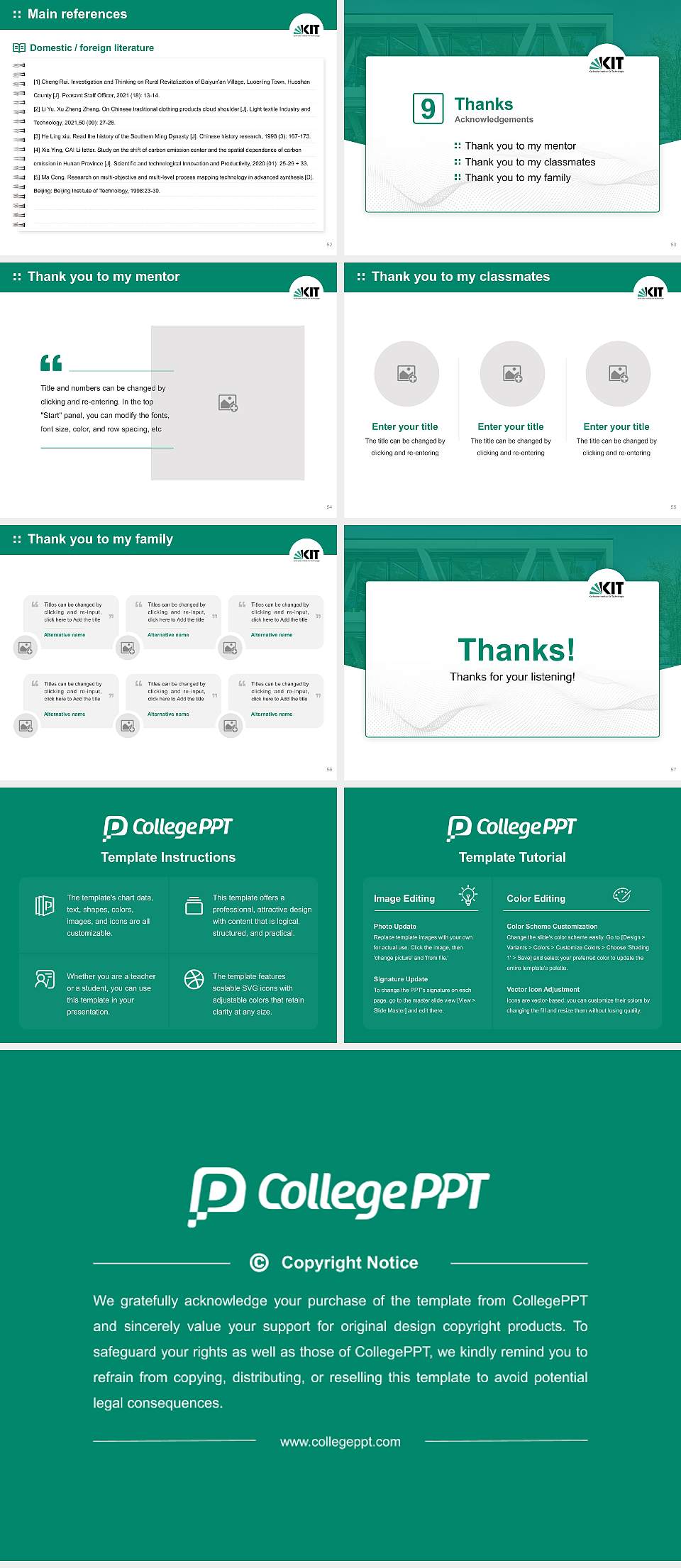 Karlsruhe Institute of Technology (KIT) Graduation Thesis Defense PPT Template4:3 ratio PPT effect preview image7