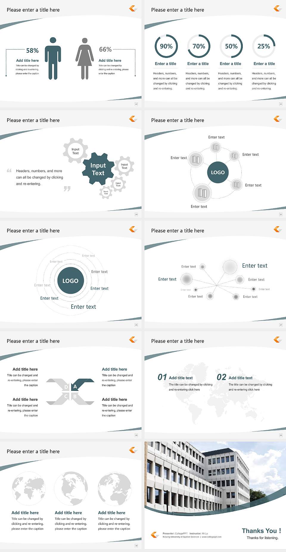 Kolping University of Applied Sciences Course/Courseware Creation PPT Template4:3 ratio PPT effect preview image4