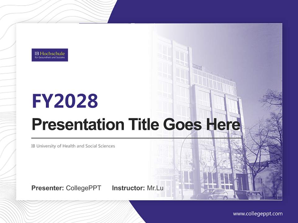 IB University of Health and Social Sciences Academic Presentation/Research Findings Report PPT Template4:3 ratio PPT effect preview image5