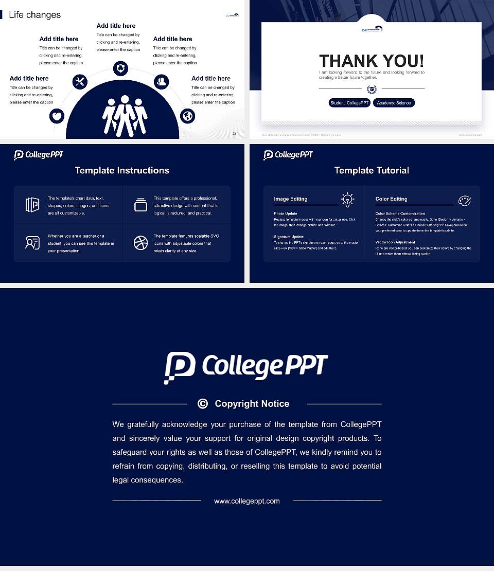 HSD University of Applied Sciences Döpfer – Hamburg campus National Scholarship Defense PPT Template16:9 ratio PPT effect preview image4