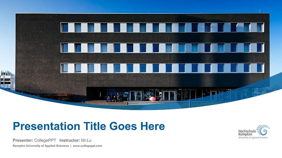 Kempten University of Applied Sciences Course/Courseware Creation PPT Template16:9 ratio PPT effect preview image