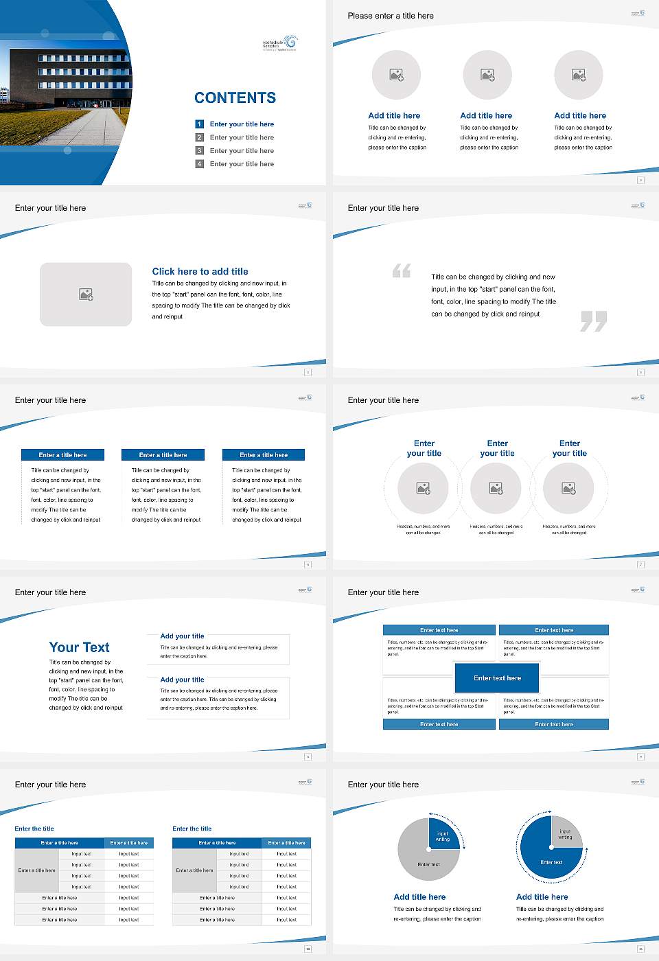 Kempten University of Applied Sciences Course/Courseware Creation PPT Template16:9 ratio PPT effect preview image2