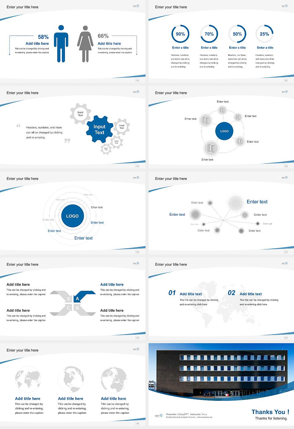 Kempten University of Applied Sciences Course/Courseware Creation PPT Template16:9 ratio PPT effect preview image4