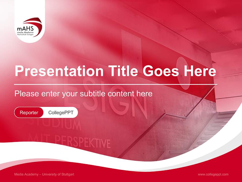 Media Academy – University of Stuttgart Lecture Sharing and Networking Event PPT Template4:3 ratio PPT effect preview image4