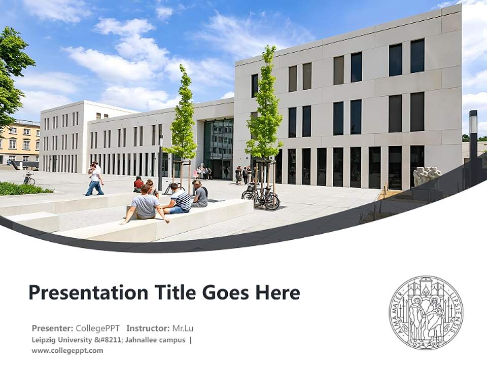 Leipzig University – Jahnallee campus Course/Courseware Creation PPT Template4:3 ratio PPT effect preview image5