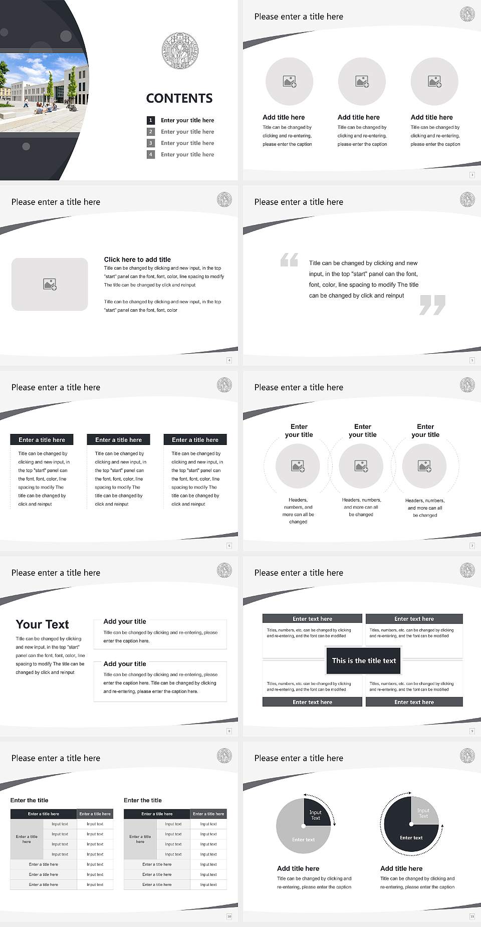 Leipzig University – Jahnallee campus Course/Courseware Creation PPT Template4:3 ratio PPT effect preview image2