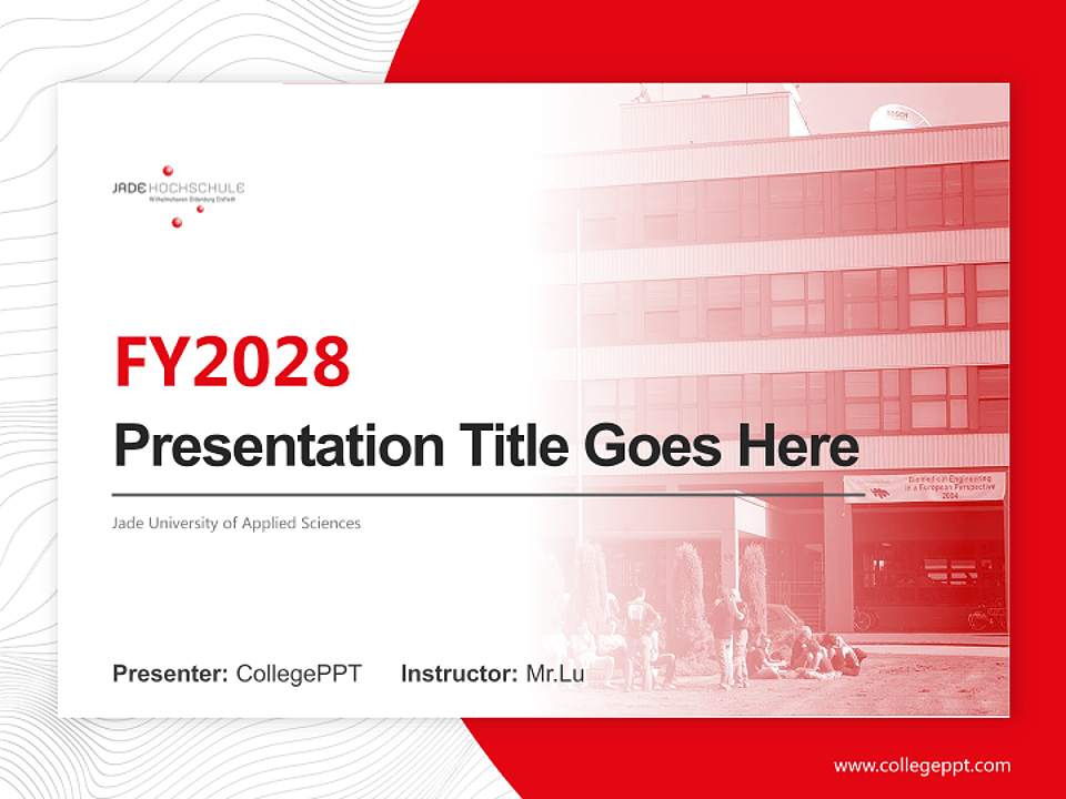 Jade University of Applied Sciences Academic Presentation/Research Findings Report PPT Template4:3 ratio PPT effect preview image5