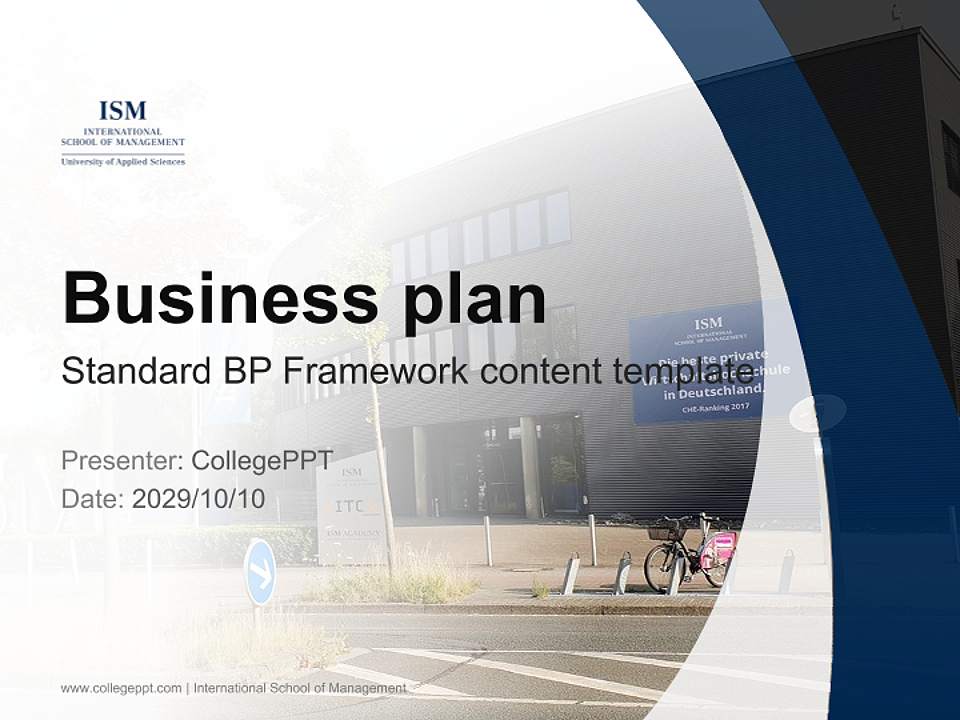 International School of Management Competition/Entrepreneurship Contest PPT Template4:3 ratio PPT effect preview image9